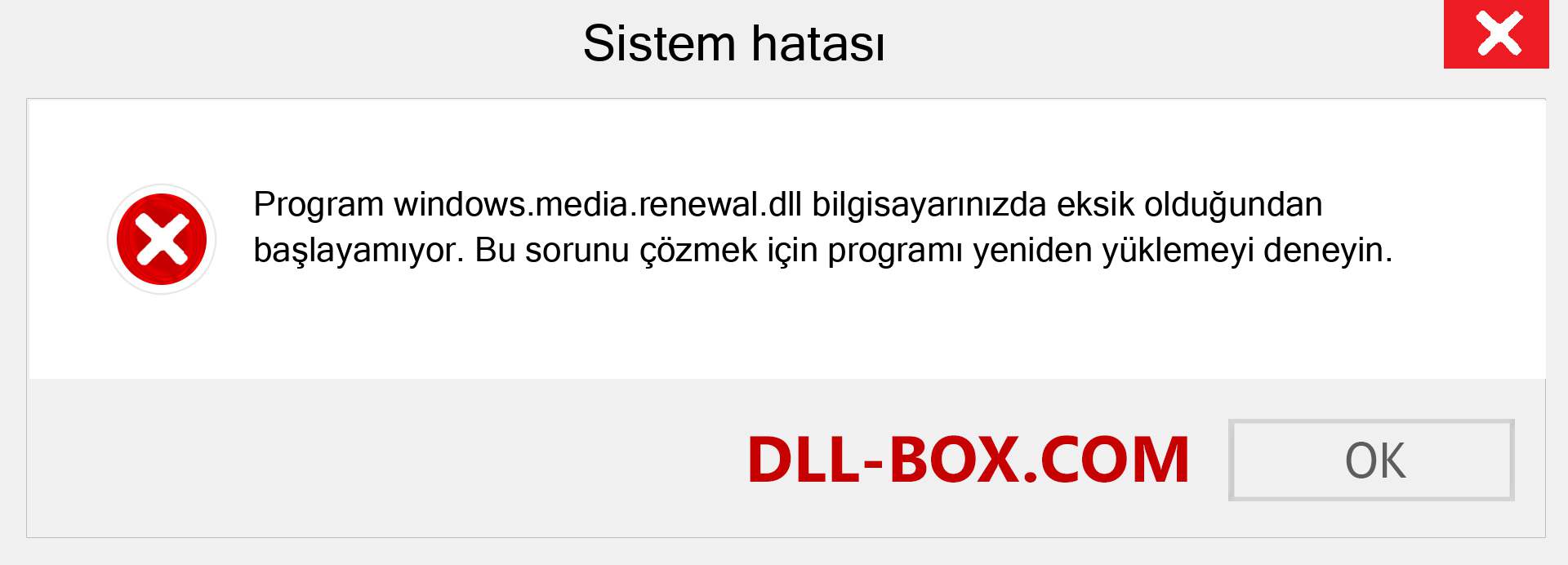 windows.media.renewal.dll dosyası eksik mi? Windows 7, 8, 10 için İndirin - Windows'ta windows.media.renewal dll Eksik Hatasını Düzeltin, fotoğraflar, resimler